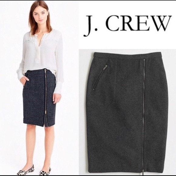 JCrew Pencil Skirt with Zip Detail - Picture 3 of 6